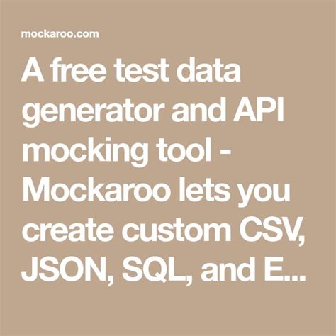 mockaroo api generator.